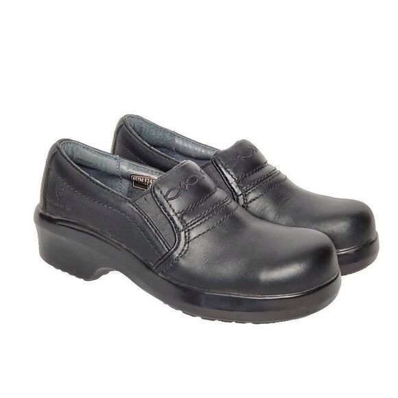 Ariat Expert Safety Clog Slip-On Shoes 8B Composite Toe Nurse Work Matte Black - Picture 1 of 8